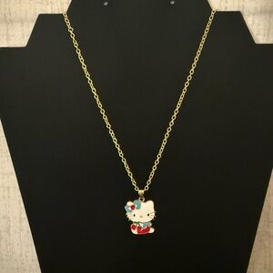 New Gold-Tone Hello Kitty With Cherries Necklace! 🍒